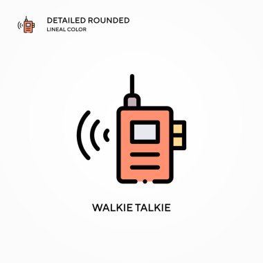 Telsiz konuşma vektör simgesi. Modern vektör illüstrasyon kavramları. Düzenlemesi ve kişiselleştirmesi kolay.