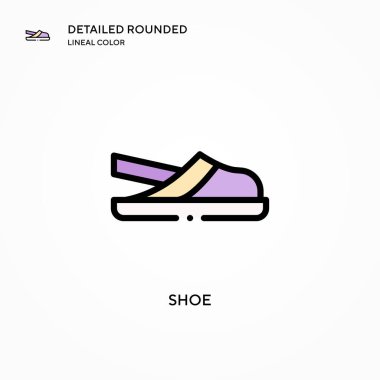 Ayakkabı vektör simgesi. Modern vektör illüstrasyon kavramları. Düzenlemesi ve kişiselleştirmesi kolay.