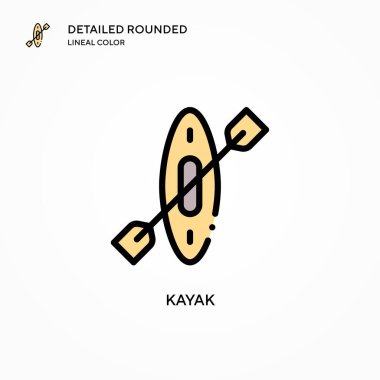 Kano vektör simgesi. Modern vektör illüstrasyon kavramları. Düzenlemesi ve kişiselleştirmesi kolay.