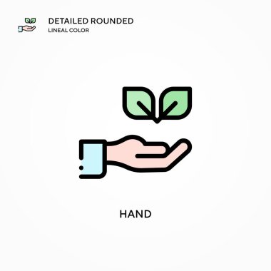 El vektör simgesi. Modern vektör illüstrasyon kavramları. Düzenlemesi ve kişiselleştirmesi kolay.