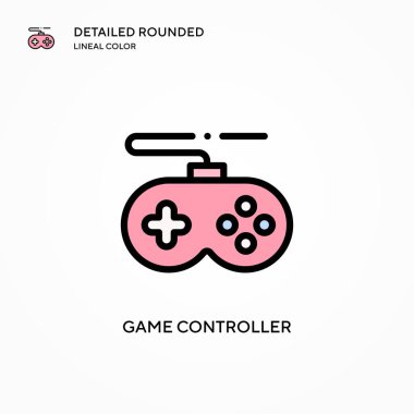 Oyun denetleyici vektör simgesi. Modern vektör illüstrasyon kavramları. Düzenlemesi ve kişiselleştirmesi kolay.