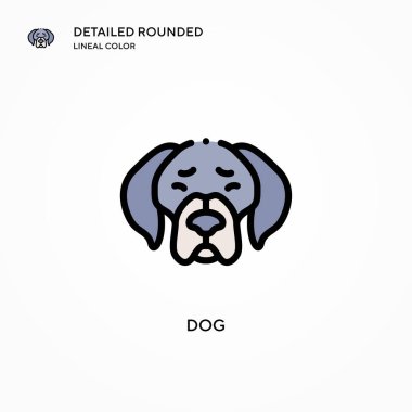 Köpek vektör simgesi. Modern vektör illüstrasyon kavramları. Düzenlemesi ve kişiselleştirmesi kolay.