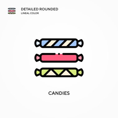 Şekerleme vektör simgesi. Modern vektör illüstrasyon kavramları. Düzenlemesi ve kişiselleştirmesi kolay.