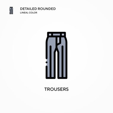 Pantolon vektör simgesi. Modern vektör illüstrasyon kavramları. Düzenlemesi ve kişiselleştirmesi kolay.