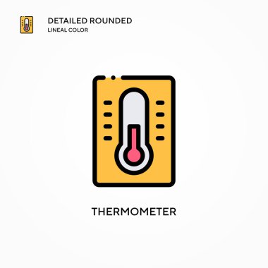 Termometre vektör simgesi. Modern vektör illüstrasyon kavramları. Düzenlemesi ve kişiselleştirmesi kolay.
