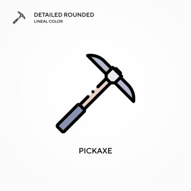 Kazma vektör simgesi. Modern vektör illüstrasyon kavramları. Düzenlemesi ve kişiselleştirmesi kolay.