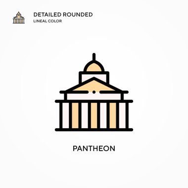 Pantheon vektör simgesi. Modern vektör illüstrasyon kavramları. Düzenlemesi ve kişiselleştirmesi kolay.