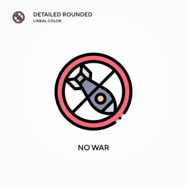 Savaş vektör ikonu yok. Modern vektör illüstrasyon kavramları. Düzenlemesi ve kişiselleştirmesi kolay.