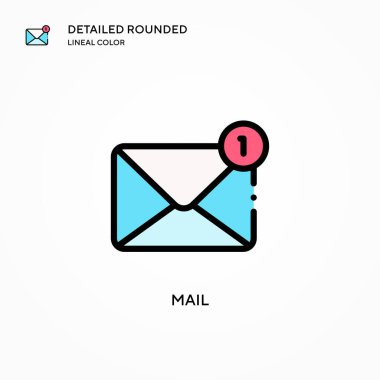 Posta vektör simgesi. Modern vektör illüstrasyon kavramları. Düzenlemesi ve kişiselleştirmesi kolay.