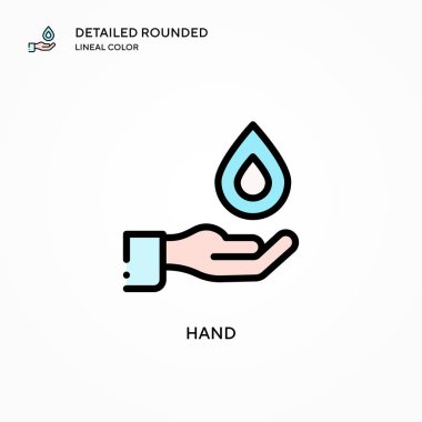 El vektör simgesi. Modern vektör illüstrasyon kavramları. Düzenlemesi ve kişiselleştirmesi kolay.