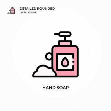 El sabunu vektör simgesi. Modern vektör illüstrasyon kavramları. Düzenlemesi ve kişiselleştirmesi kolay.