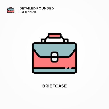 Evrak çantası vektör simgesi. Modern vektör illüstrasyon kavramları. Düzenlemesi ve kişiselleştirmesi kolay.