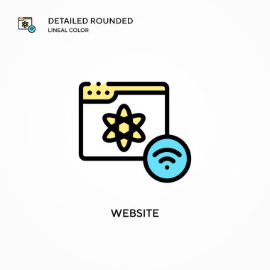 Web sitesi vektör simgesi. Modern vektör illüstrasyon kavramları. Düzenlemesi ve kişiselleştirmesi kolay.