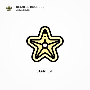 Denizyıldızı vektör simgesi. Modern vektör illüstrasyon kavramları. Düzenlemesi ve kişiselleştirmesi kolay.