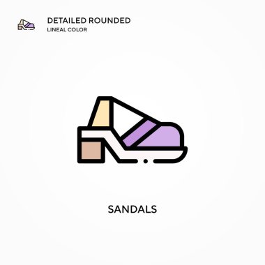 Sandals vektör simgesi. Modern vektör illüstrasyon kavramları. Düzenlemesi ve kişiselleştirmesi kolay.