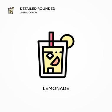 Limonata vektör simgesi. Modern vektör illüstrasyon kavramları. Düzenlemesi ve kişiselleştirmesi kolay.