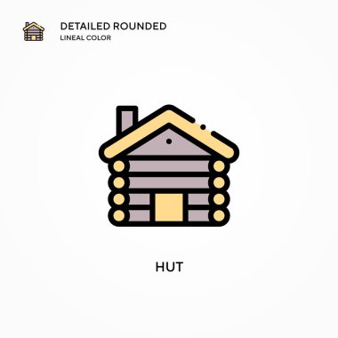 Kulübe vektör simgesi. Modern vektör illüstrasyon kavramları. Düzenlemesi ve kişiselleştirmesi kolay.