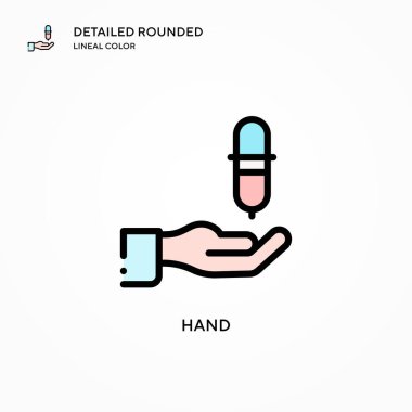 El vektör simgesi. Modern vektör illüstrasyon kavramları. Düzenlemesi ve kişiselleştirmesi kolay.