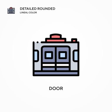 Kapı vektör simgesi. Modern vektör illüstrasyon kavramları. Düzenlemesi ve kişiselleştirmesi kolay.