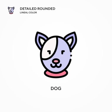 Köpek vektör simgesi. Modern vektör illüstrasyon kavramları. Düzenlemesi ve kişiselleştirmesi kolay.