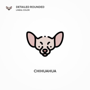 Chihuahua vektör simgesi. Modern vektör illüstrasyon kavramları. Düzenlemesi ve kişiselleştirmesi kolay.