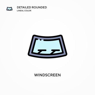 Ön ekran vektör simgesi. Modern vektör illüstrasyon kavramları. Düzenlemesi ve kişiselleştirmesi kolay.