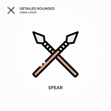 Mızrak vektör simgesi. Modern vektör illüstrasyon kavramları. Düzenlemesi ve kişiselleştirmesi kolay.