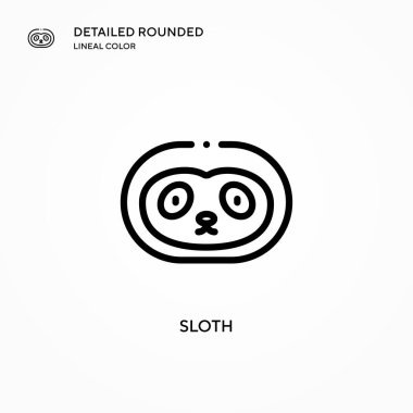 Tembel vektör simgesi. Modern vektör illüstrasyon kavramları. Düzenlemesi ve kişiselleştirmesi kolay.