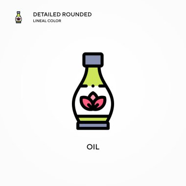 Yağ vektör simgesi. Modern vektör illüstrasyon kavramları. Düzenlemesi ve kişiselleştirmesi kolay.