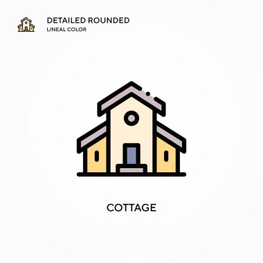 Kulübe vektör simgesi. Modern vektör illüstrasyon kavramları. Düzenlemesi ve kişiselleştirmesi kolay.