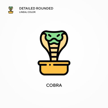Kobra vektör simgesi. Modern vektör illüstrasyon kavramları. Düzenlemesi ve kişiselleştirmesi kolay.