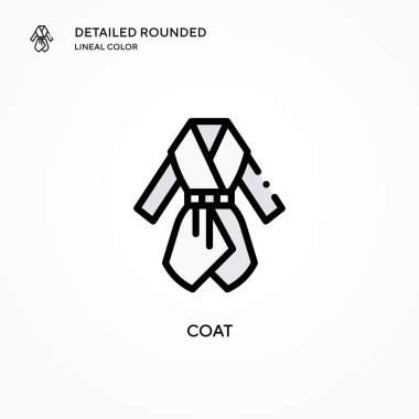 Ceket vektör simgesi. Modern vektör illüstrasyon kavramları. Düzenlemesi ve kişiselleştirmesi kolay.