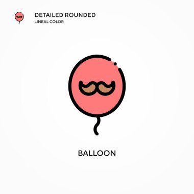 Balon vektör simgesi. Modern vektör illüstrasyon kavramları. Düzenlemesi ve kişiselleştirmesi kolay.