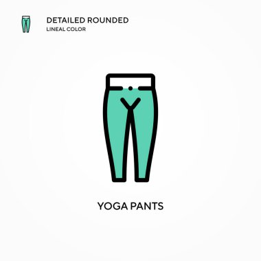 Yoga pantolon vektör simgesi. Modern vektör illüstrasyon kavramları. Düzenlemesi ve kişiselleştirmesi kolay.