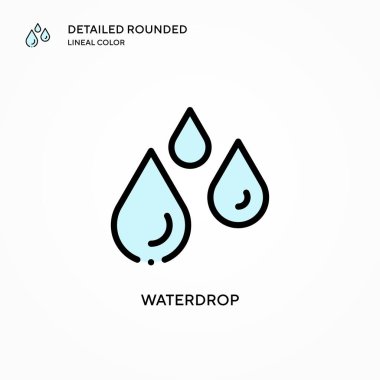 Su damlası vektör simgesi. Modern vektör illüstrasyon kavramları. Düzenlemesi ve kişiselleştirmesi kolay.