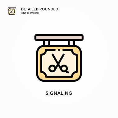 Sinyal vektör simgesi. Modern vektör illüstrasyon kavramları. Düzenlemesi ve kişiselleştirmesi kolay.