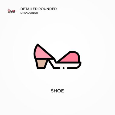Ayakkabı vektör simgesi. Modern vektör illüstrasyon kavramları. Düzenlemesi ve kişiselleştirmesi kolay.