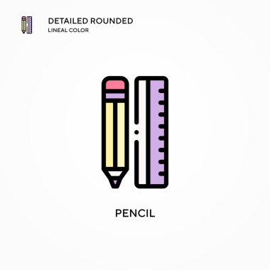 Kalem vektör simgesi. Modern vektör illüstrasyon kavramları. Düzenlemesi ve kişiselleştirmesi kolay.