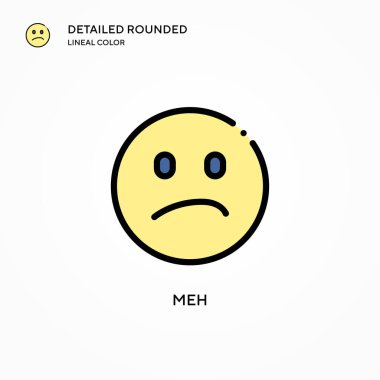 Meh vektör simgesi. Modern vektör illüstrasyon kavramları. Düzenlemesi ve kişiselleştirmesi kolay.