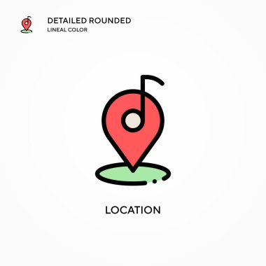 Konum vektör simgesi. Modern vektör illüstrasyon kavramları. Düzenlemesi ve kişiselleştirmesi kolay.