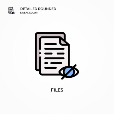 Dosya vektör simgesi. Modern vektör illüstrasyon kavramları. Düzenlemesi ve kişiselleştirmesi kolay.