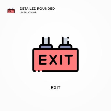 Çıkış vektör simgesi. Modern vektör illüstrasyon kavramları. Düzenlemesi ve kişiselleştirmesi kolay.