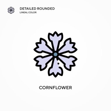 Mısır çiçeği vektör simgesi. Modern vektör illüstrasyon kavramları. Düzenlemesi ve kişiselleştirmesi kolay.