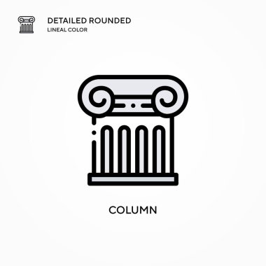 Sütun vektör simgesi. Modern vektör illüstrasyon kavramları. Düzenlemesi ve kişiselleştirmesi kolay.