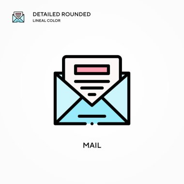 Posta vektör simgesi. Modern vektör illüstrasyon kavramları. Düzenlemesi ve kişiselleştirmesi kolay.