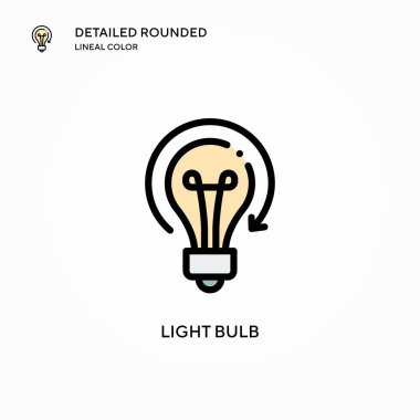 Ampul vektör simgesi. Modern vektör illüstrasyon kavramları. Düzenlemesi ve kişiselleştirmesi kolay.