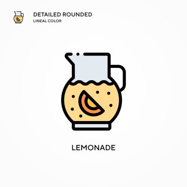 Limonata vektör simgesi. Modern vektör illüstrasyon kavramları. Düzenlemesi ve kişiselleştirmesi kolay.