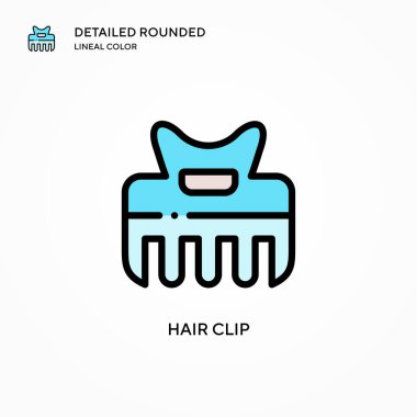 Saç tokası vektör simgesi. Modern vektör illüstrasyon kavramları. Düzenlemesi ve kişiselleştirmesi kolay.