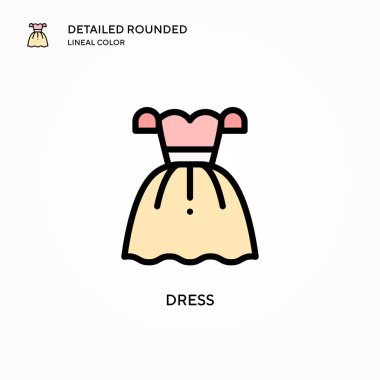 Vektör simgesini giyin. Modern vektör illüstrasyon kavramları. Düzenlemesi ve kişiselleştirmesi kolay.