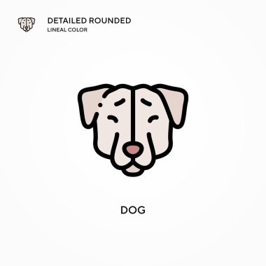 Köpek vektör simgesi. Modern vektör illüstrasyon kavramları. Düzenlemesi ve kişiselleştirmesi kolay.